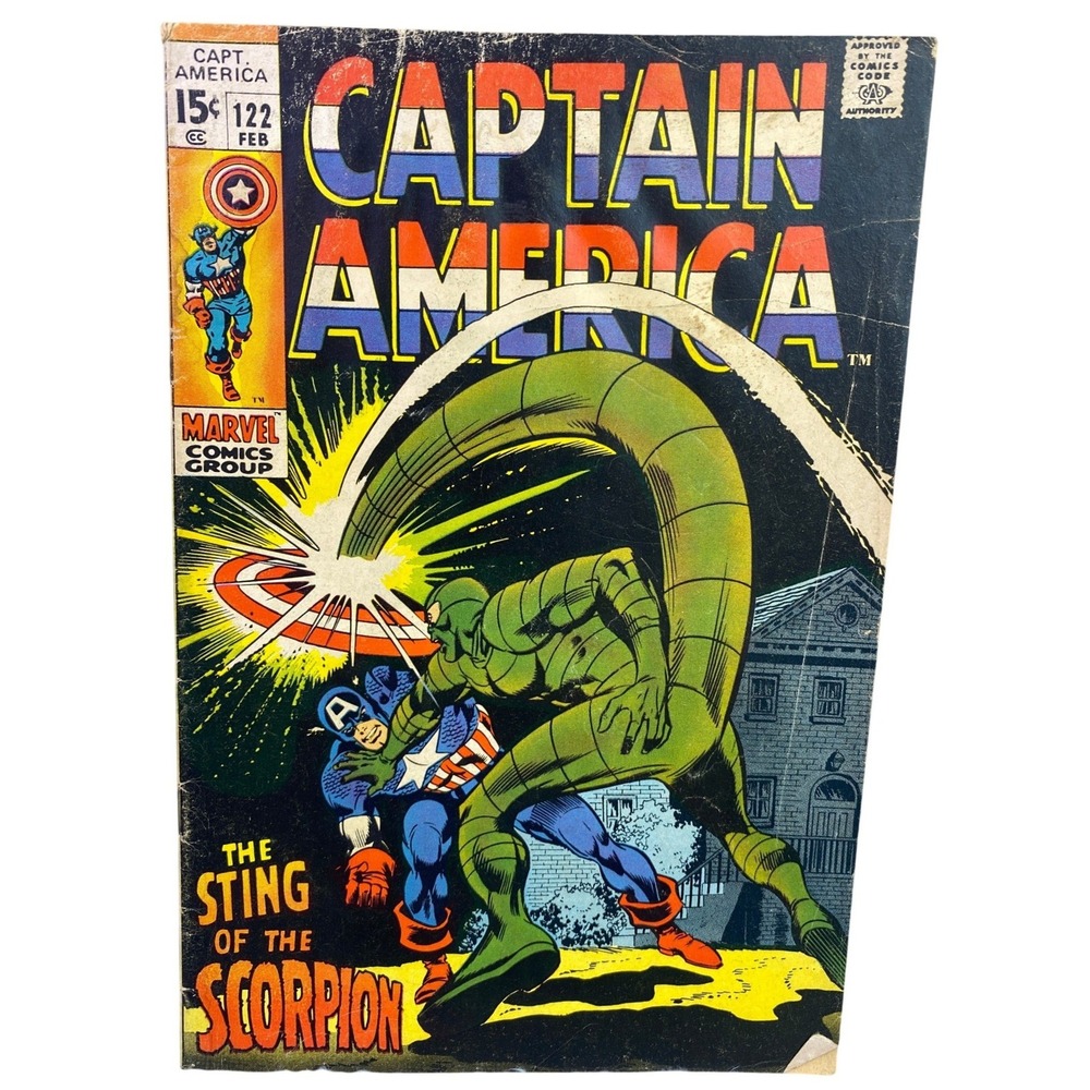 1970‎ Captain America Marvel Comic Book #122 15 Cent Cover